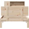 Postel s knihovnou bez matrace 75x190 cm masivní borovice [3322642] (Barva Přírodní)