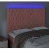 Čelo postele s LED 144x7x118/128 cm samet [3122812] (Barva Tmavě moddrá)