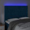 Čelo postele s LED 144x7x118/128 cm samet [3122812] (Barva Tmavě moddrá)