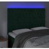 Čelo postele s LED 144x7x118/128 cm samet [3122812] (Barva Tmavě moddrá)