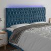 Čelo postele s LED 180x7x118/128 cm samet [3122825] (Barva Růžová)