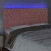Čelo postele s LED 180x7x118/128 cm samet [3122825] (Barva Růžová)