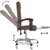 Polohovací kancelářská židle umělá kůže [349698] (Barva Hnědá)