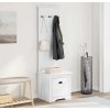 Předsíňová skříň s háčky "BODO" 50x40x157 cm [4016872] (Barva Bílá)
