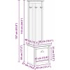 Předsíňová skříň s háčky "BODO" 50x40x157 cm [4016872] (Barva Bílá)