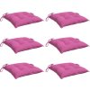 Podušky na židli 6 ks 40 x 40 x 7 cm textil [361479] (Barva vínová červená)