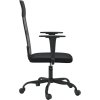 Kancelářská židle výškově nastavitelná síťovina umělá kůže [353013] (Barva Černá)