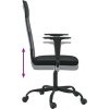 Kancelářská židle výškově nastavitelná síťovina umělá kůže [353013] (Barva Černá)
