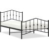Kovový rám postele s hlavovým a nožním čelem 107 x 203 cm [373852] (Barva Bílá)