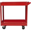 2x dílenský vozík na nářadí 100 kg 2 police [140155] (Barva Červená)