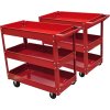 Dílenské vozíky na nářadí se 3 policemi 2 ks [140157] (Barva Červená)