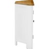 Rohová skříňka 80 x 33,5 x 78 cm masivní dubové dřevo [289211] (Barva Bílá)