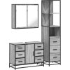 3dílný set koupelnového nábytku kompozitní dřevo [3301143] (Barva Šedá sonoma)