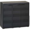 Zahradní skladovací skříň se 4 policemi [43704] (Barva Černá)