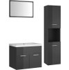 Set koupelnového nábytku dřevotříska [3324880] (Barva Betonová šedá)