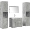 5dílná koupelnová sestava kompozitní dřevo [3324905] (Barva Betonová šedá)