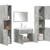5dílná koupelnová sestava kompozitní dřevo [3324905] (Barva Betonová šedá)