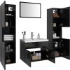 Set koupelnového nábytku dřevotříska [3071495] (Barva Bílá)