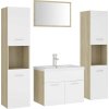 Set koupelnového nábytku dřevotříska [3071495] (Barva Bílá)