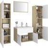 Set koupelnového nábytku dřevotříska [3071495] (Barva Bílá)