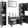 Set koupelnového nábytku dřevotříska [3071495] (Barva Bílá)