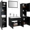 Set koupelnového nábytku dřevotříska [3071226] (Barva Černá)