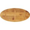 Stolní deska 110x50x2,5 cm oválná masivní mangovníkové dřevo [370823] (Barva Hrubé mangovníkové dřevo (přírodní))