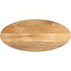 Stolní deska 110x50x2,5 cm oválná masivní mangovníkové dřevo [370823] (Barva Hrubé mangovníkové dřevo (přírodní))
