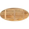 Stolní deska 110x50x2,5 cm oválná masivní mangovníkové dřevo [370823] (Barva Hrubé mangovníkové dřevo (přírodní))