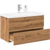 Umyvadlová skříňka s vestavěným umyvadlem kompozit [3307659] (Barva dub sonoma)