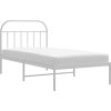 Kovový rám postele s čelem 107 x 203 cm [353680] (Barva Bílá)