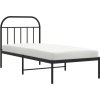 Kovový rám postele s čelem 80 x 200 cm [353675] (Barva Bílá)