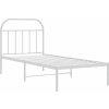 Kovový rám postele s čelem 80 x 200 cm [353675] (Barva Bílá)