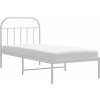 Kovový rám postele s čelem 80 x 200 cm [353675] (Barva Bílá)