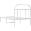 Kovový rám postele s čelem 80 x 200 cm [353675] (Barva Bílá)