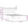 Kovový rám postele s čelem 107 x 203 cm [373736] (Barva Bílá)