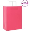 Papírové tašky 250 ks s uchy 32x17x44 cm [4101902] (Barva Růžová)