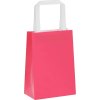 Papírové tašky 250 ks s uchy 15x8x21 cm [4101893] (Barva Růžová)