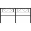 Kovové náhradní čelo postele 180 cm [372313] (Barva Černá)