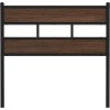 Čelo postele 107 cm železo a kompozitní dřevo [4017181] (Barva Hnědý dub)