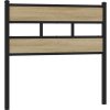Čelo postele 107 cm železo a kompozitní dřevo [4017181] (Barva Hnědý dub)