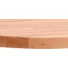 Stolní deska Ø 90 x 4 cm kulatá masivní bukové dřevo [355926] (Barva Světle hnědá)