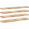 Plovoucí police 4 ks 160 x 30 x 4 cm neošetřené akáciové dřevo [3279470] (Barva Přírodní)