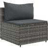 11dílná zahradní sedací souprava s poduškami polyratan [3308339] (Barva Černá)