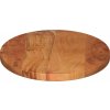Stolní deska 120 x 60 x 2,5 cm oválná masivní akáciové dřevo [370806] (Barva Akáciové dřevo (přírodní))