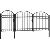 Zahradní plotová brána s obloukem ocelová 2,25 x 4 m [144369] (Barva Černá)