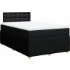 Box spring postel s matrací 120x200 cm textil [3289739] (Barva Černá)