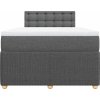 Box spring postel s matrací 120x200 cm textil [3289739] (Barva Černá)