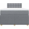 Box spring postel s matrací 120x200 cm textil [3289739] (Barva Černá)