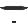 Dvojitý slunečník 449 x 265 cm [362951] (Barva Černá)